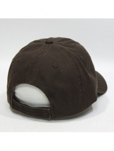 Baseball Caps Classic Washed Cotton Twill Low Profile Adjustable Baseball Cap - C Dark Brown - CQ12L0OUE4D $19.85