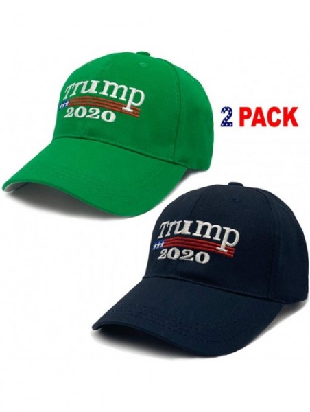 Skullies & Beanies Donald Trump 2020 Keep America Great Cap Adjustable Baseball Hat with USA Flag [2/3 Pack] - CR18SMLX6ER $1...