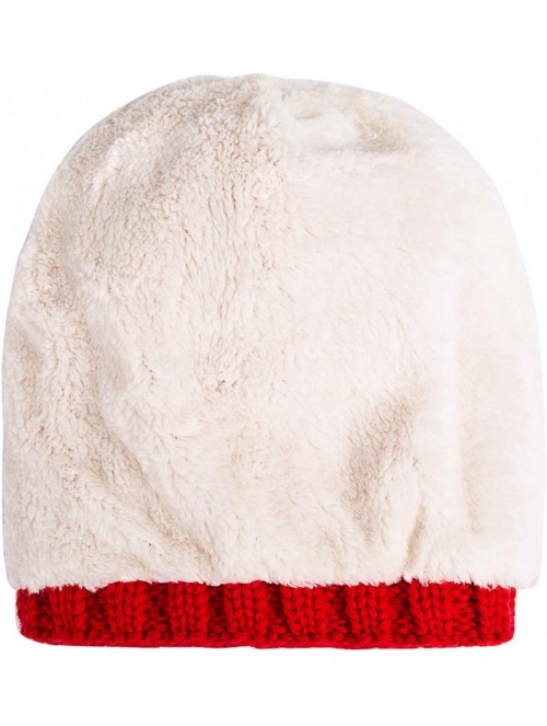 Skullies & Beanies Womens Winter Thick Cable Knit Beanie Faux Fur Pom Hat Fleece Lined Skull Cap - C918LSWGGQD $15.12