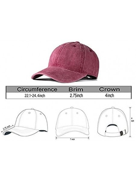 Baseball Caps Magic Mushrooms Unisex Washed Twill Cotton Baseball Cap Classic Adjustable Hip Hop Hat for Outdoor - Red - CB18...