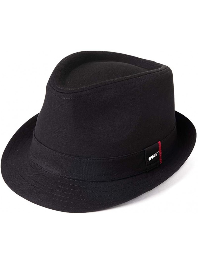 Fedoras 1920s Gatsby Gangster Fedora Dress Costume Trilby Unisex Winter Derby Hat 55-60cm - 91552-black - C718YNCEDZ9 $31.22