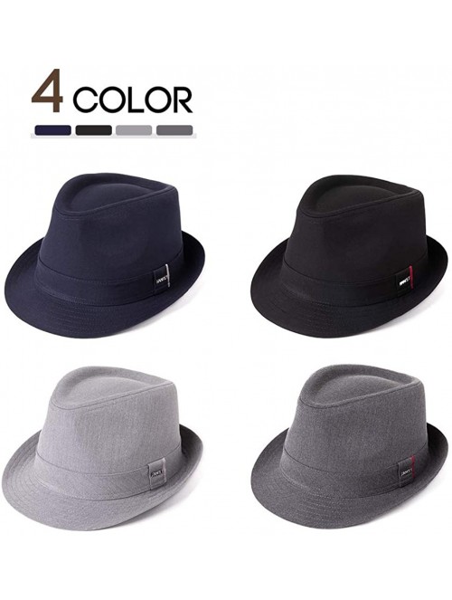 Fedoras 1920s Gatsby Gangster Fedora Dress Costume Trilby Unisex Winter Derby Hat 55-60cm - 91552-black - C718YNCEDZ9 $31.22