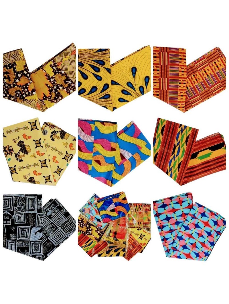 Headbands Stretch Headwraps Headband African - Mix Pack of 2 Kente & Ankara Headwraps - CS18O00T8HD $27.06