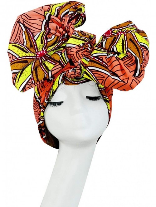 Headbands Stretch Turbans Head-Wrap for Women African Printed Long Hair Scarf Headband - Floral C - CS197CE7ETR $14.74