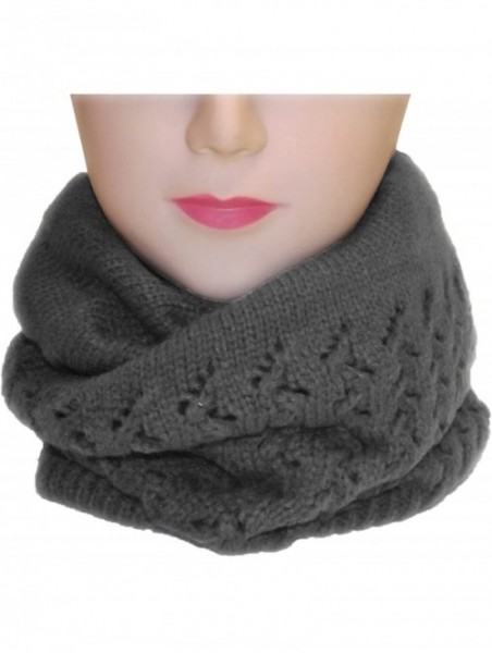 Skullies & Beanies Womens Knit Thick Warm Slouch Beanie Ski Hat Cap - Gray - CJ12N1KIX7H $15.51