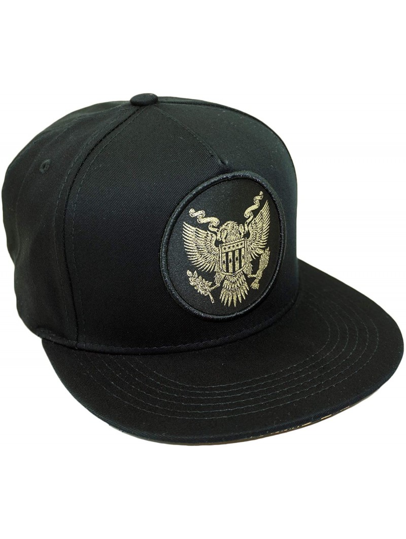 Baseball Caps American Eagle Embroidery Snapback Hat Adjustable Royal Baseball Cap - Black - CR18INIER2N $21.46