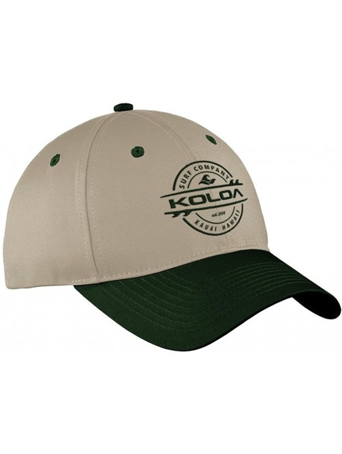 Baseball Caps Old School Curved Bill Solid Snapback Hats - Dark Green/Khaki With Dark Green Logo - CU17WWYWUUX $22.65