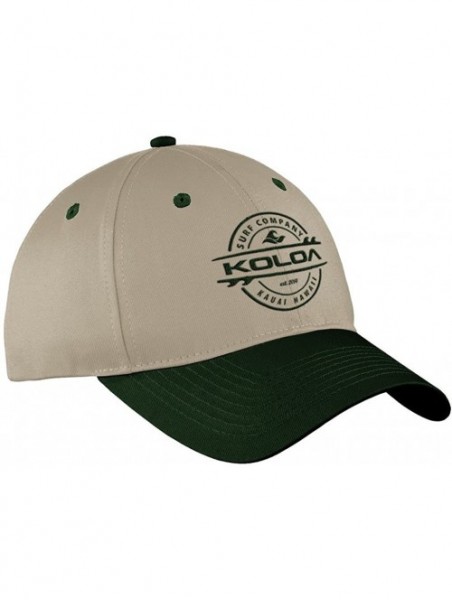 Baseball Caps Old School Curved Bill Solid Snapback Hats - Dark Green/Khaki With Dark Green Logo - CU17WWYWUUX $22.65