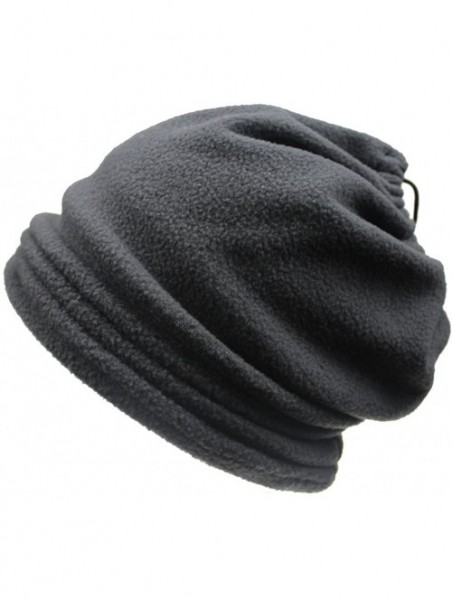 Balaclavas Polar Fleece Outdoor Activities Face Mask Neck Gaiter Balaclava Bandana Hood Hat - Dark Gray - CE186KD96TN $14.07