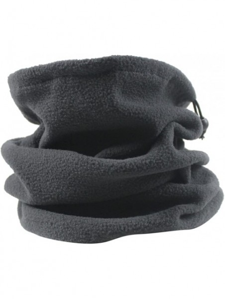 Balaclavas Polar Fleece Outdoor Activities Face Mask Neck Gaiter Balaclava Bandana Hood Hat - Dark Gray - CE186KD96TN $14.07