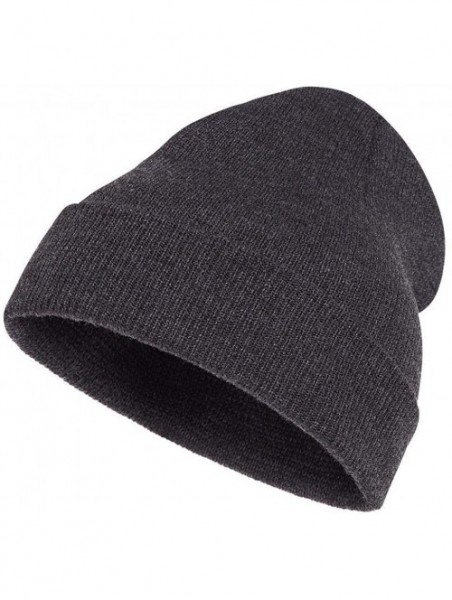 Skullies & Beanies Warm Winter Beanies Hat Cap for Men Women Toboggan Cuffed Knit Slouch - Black - C718KRD5N0L $14.66