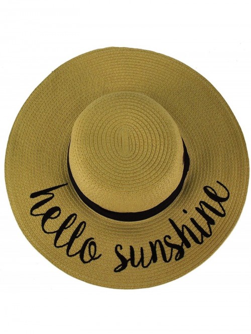 Sun Hats Fun Verbiage Elegant Wide Brim 4" Summer Derby Beach Pool Floppy Dress Sun Hat - CI11JLW0CJ9 $19.20