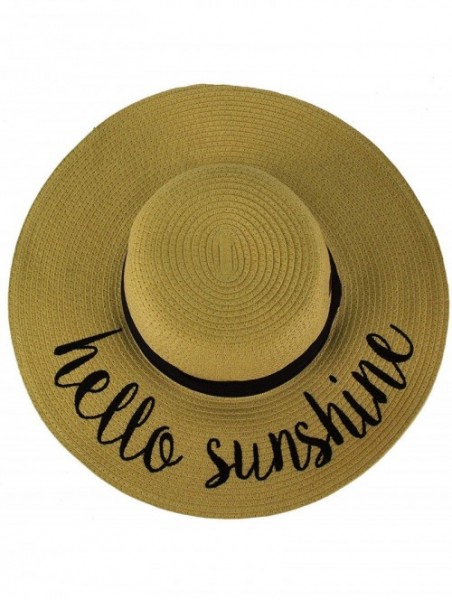 Sun Hats Fun Verbiage Elegant Wide Brim 4" Summer Derby Beach Pool Floppy Dress Sun Hat - CI11JLW0CJ9 $19.20