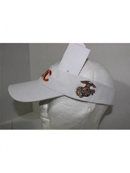 Skullies & Beanies USMC Marine Marines White Red and Gold Letter Visor Cap Hat (Licensed) - CJ12NRENEF4 $14.59