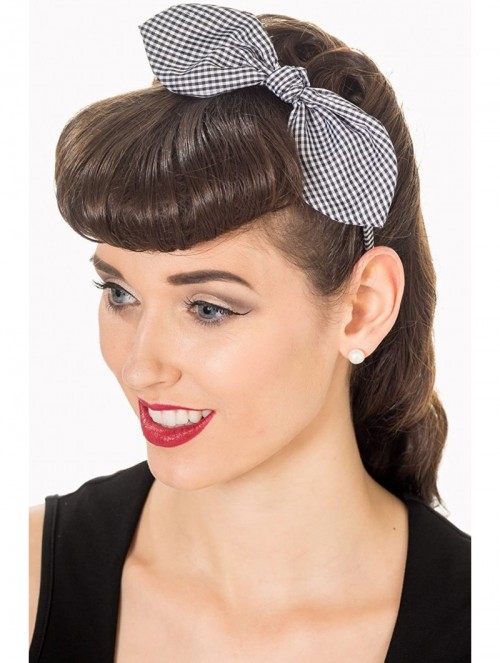 Headbands Riley Vintage Retro Headband - 3 Colours - Black / White - CA12CMR32P5 $16.13