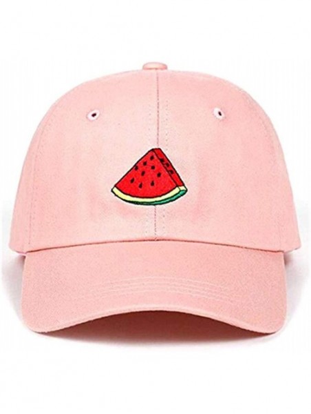 Baseball Caps Strawberry Hat Cherry Hat Watermelon Embroidered Adjustable - Pink 3 - CO18N7Q2SQE $16.54