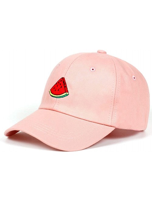 Baseball Caps Strawberry Hat Cherry Hat Watermelon Embroidered Adjustable - Pink 3 - CO18N7Q2SQE $16.54