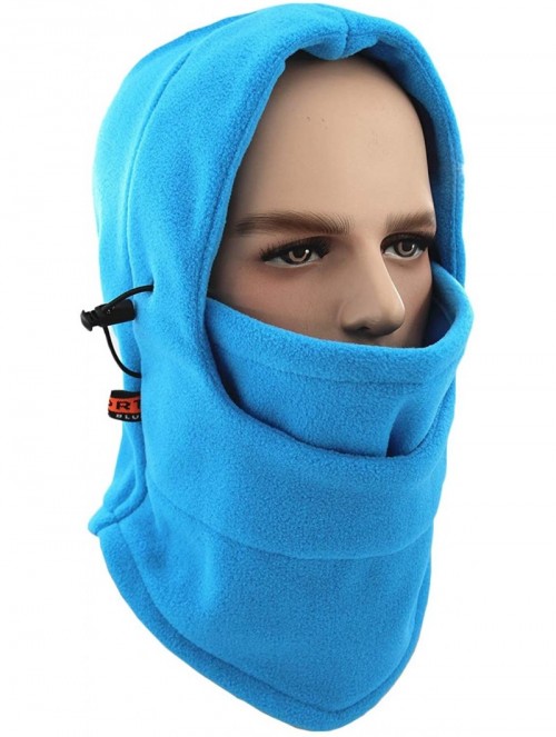 Balaclavas Balaclava Windproof Ski Face Mask Warm Fleece Ear-Flap Winter Hats Hoodie MK9 - Orange - CK18LYM4L43 $25.17