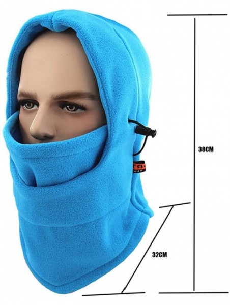 Balaclavas Balaclava Windproof Ski Face Mask Warm Fleece Ear-Flap Winter Hats Hoodie MK9 - Orange - CK18LYM4L43 $25.17