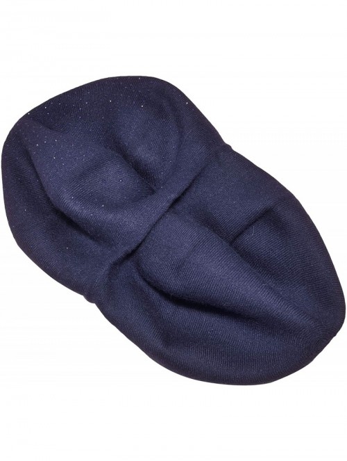 Berets Womens French Beret hat- Reversible Solid Color Cashmere Mosaic Warm Beret Cap for Girls - Royal Blue - CY18WEMRG4S $1...