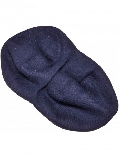 Berets Womens French Beret hat- Reversible Solid Color Cashmere Mosaic Warm Beret Cap for Girls - Royal Blue - CY18WEMRG4S $1...