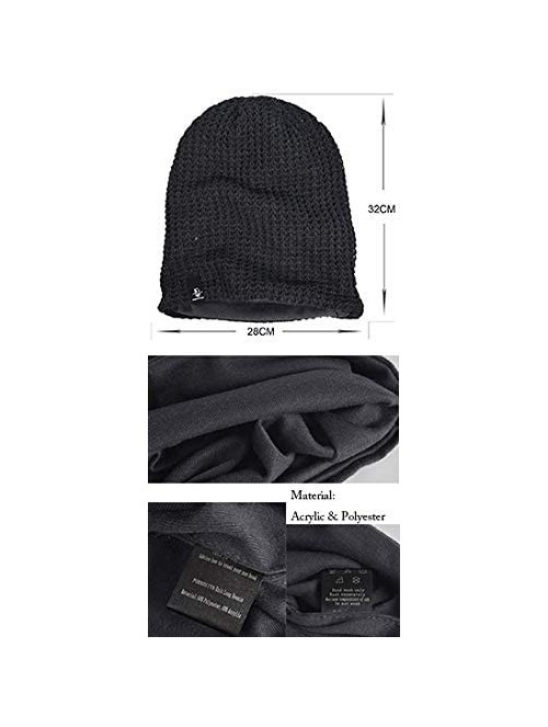 Berets Womens Knit Slouchy Beanie Ribbed Baggy Skull Cap Turban Winter Summer Beret Hat - Comb Claret - CU198CLW2KQ $12.81