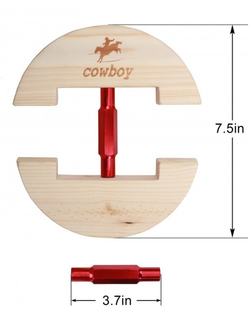 Cowboy Hats Hat Stretcher-Large Size 7 1/2" to 10 5/8"-Colourful Adjustable Buckle Heavy Duty-Easy to Use(Large- Red) - CS12N...