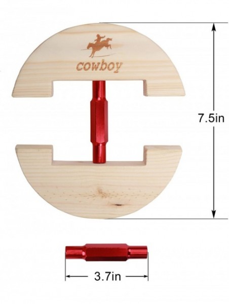 Cowboy Hats Hat Stretcher-Large Size 7 1/2" to 10 5/8"-Colourful Adjustable Buckle Heavy Duty-Easy to Use(Large- Red) - CS12N...