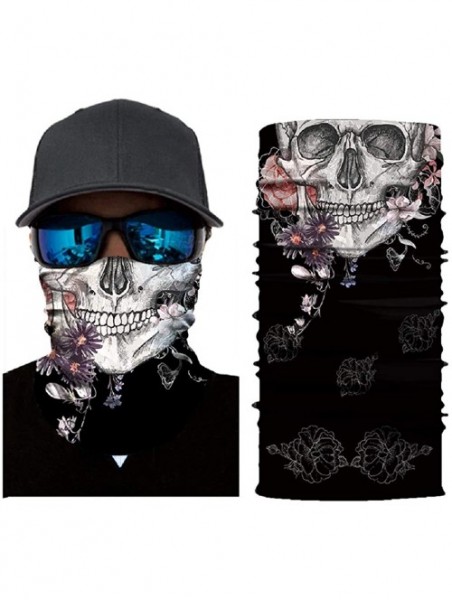 Balaclavas Unisex 3D Skull Printed Balaclava Headwear Multi Functional Face Mask for Outdoor Cycling Riding Motorcycle - C719...