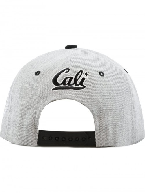 Baseball Caps 1300A New Republic California Soft Heather Grey Snapback Cap - Black - CZ12E06HCWZ $11.23