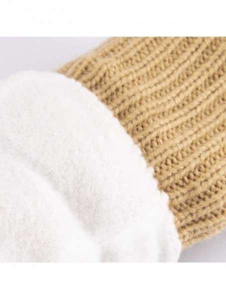 Skullies & Beanies Sherpa Lining Winter Warm Knit Touchscreen Texting Gloves - 2 Tone Turqouise $14 - CX18Y5D7TSY $20.95