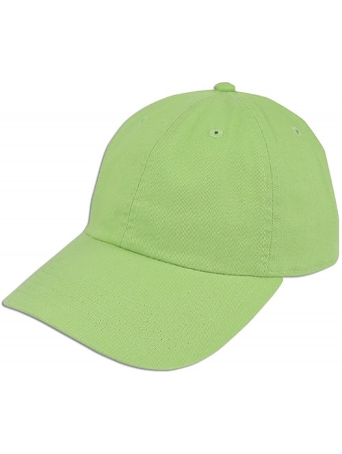 Baseball Caps Cotton Classic Dad Hat Adjustable Plain Cap Polo Style Low Profile Unstructured 1400 - Lime Green - CQ12NZD27SI...