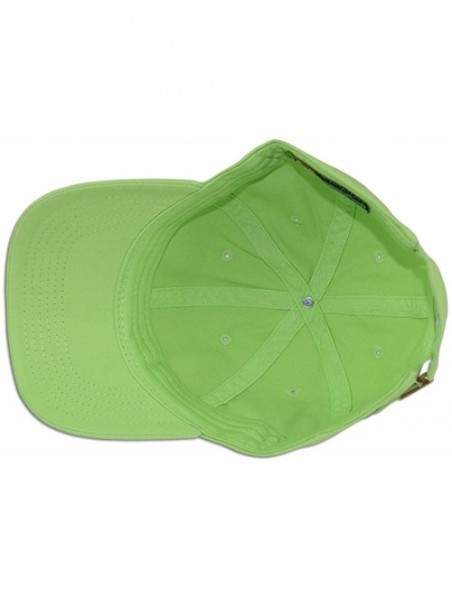 Baseball Caps Cotton Classic Dad Hat Adjustable Plain Cap Polo Style Low Profile Unstructured 1400 - Lime Green - CQ12NZD27SI...