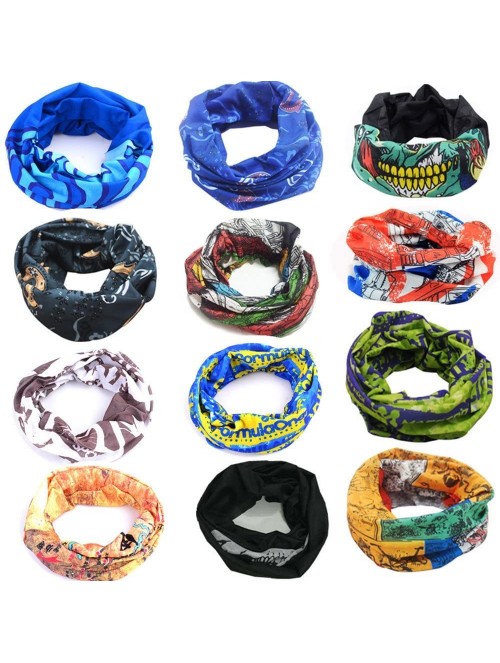 Headbands Multi Purpose Balaclava Motorcycling Activities - 12PCS.Painting - C018RRT52Z2 $35.89