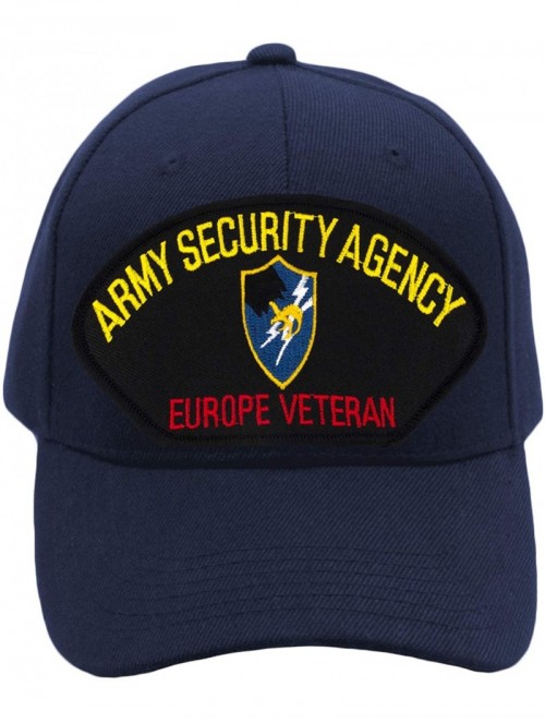 Baseball Caps US Army Security Agency - Europe Veteran Hat/Ballcap (Black) Adjustable One Size Fits Most - Navy Blue - C318I6...