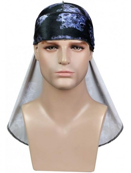 Skullies & Beanies Luxury Textile Printing Du-rag - Silky Velvet Durag Headwraps with Extra Long Tail and Wide Straps for 360...