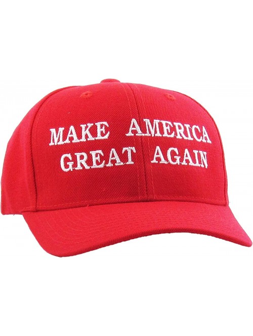Baseball Caps Make America Great Again Our President Donald Trump Slogan with USA Flag Cap Adjustable Baseball Hat Red - C718...
