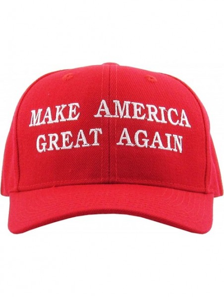 Baseball Caps Make America Great Again Our President Donald Trump Slogan with USA Flag Cap Adjustable Baseball Hat Red - C718...