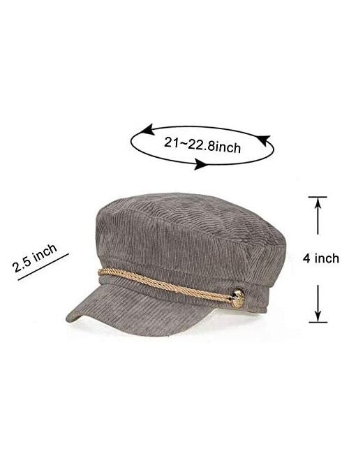 Newsboy Caps Women Ladies Hat Corduroy Captain's Breton Cap Beatles Lennon Newsboy Cadet Black - Pink - CU1947LYTQC $16.97