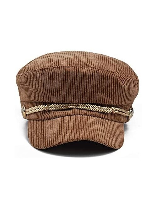 Newsboy Caps Women Ladies Hat Corduroy Captain's Breton Cap Beatles Lennon Newsboy Cadet Black - Pink - CU1947LYTQC $16.97