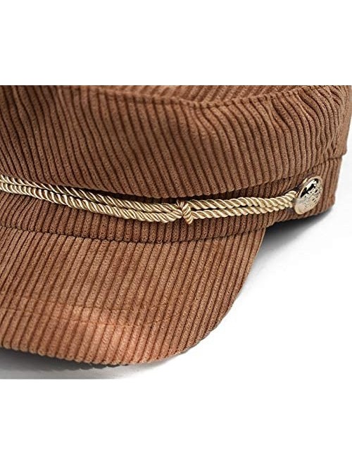 Newsboy Caps Women Ladies Hat Corduroy Captain's Breton Cap Beatles Lennon Newsboy Cadet Black - Pink - CU1947LYTQC $16.97