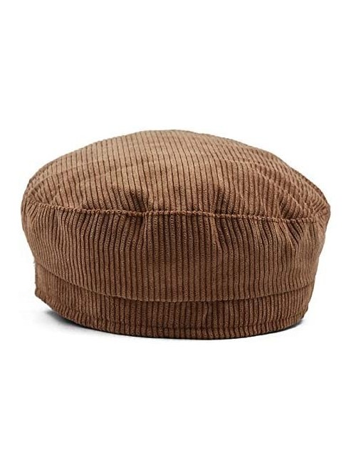 Newsboy Caps Women Ladies Hat Corduroy Captain's Breton Cap Beatles Lennon Newsboy Cadet Black - Pink - CU1947LYTQC $16.97