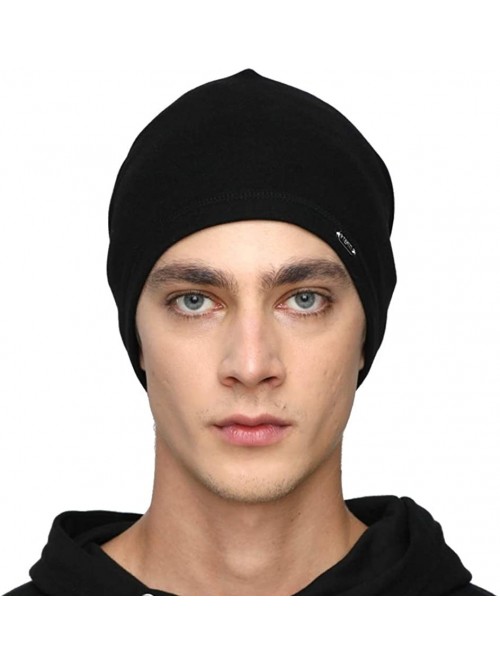 Skullies & Beanies Mens Beanie Hats Slouchy Warm Knit Skull Cap for Men Women Winter Unisex - Black - CU18Y2NAIRC $15.07