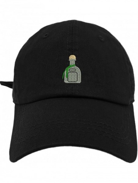 Baseball Caps Patron Style Dad Hat Washed Cotton Polo Baseball Cap - Black - CV187QO32YL $22.51