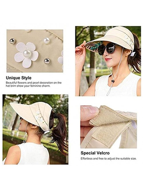 Sun Hats Women Fashion Print Breathable Fastening Tape Sunscreen Sun Cap Sun Hat Sun Hats - Beige - C118TA3XG9C $11.52