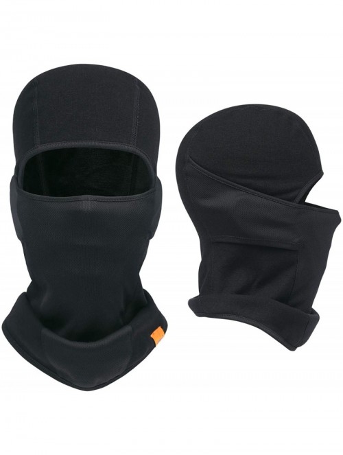 Balaclavas Balaclava Windproof Weather Snowboarding Motorcycling - 2 Pack Pure Black - CP18YYQ2UW7 $16.91