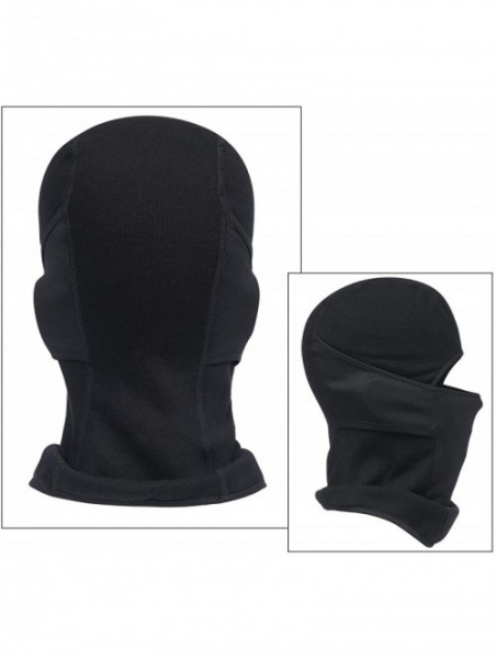 Balaclavas Balaclava Windproof Weather Snowboarding Motorcycling - 2 Pack Pure Black - CP18YYQ2UW7 $16.91