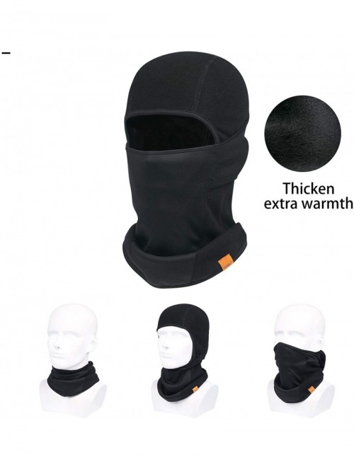 Balaclavas Balaclava Windproof Weather Snowboarding Motorcycling - 2 Pack Pure Black - CP18YYQ2UW7 $16.91