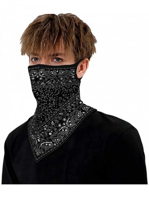 Balaclavas Face Scarf Bandana Ear Loops Face Mask Rave Balaclava Men Women Neck Gaiters Dust Wind Motorcycle Mask Headwear - ...