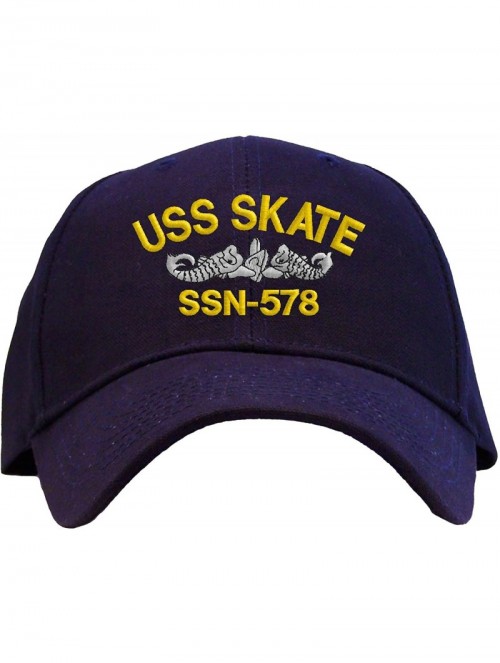 Baseball Caps USS Skate SSN-578 Embroidered Pro Sport Baseball Cap - A Navy - C7180OQELON $23.59